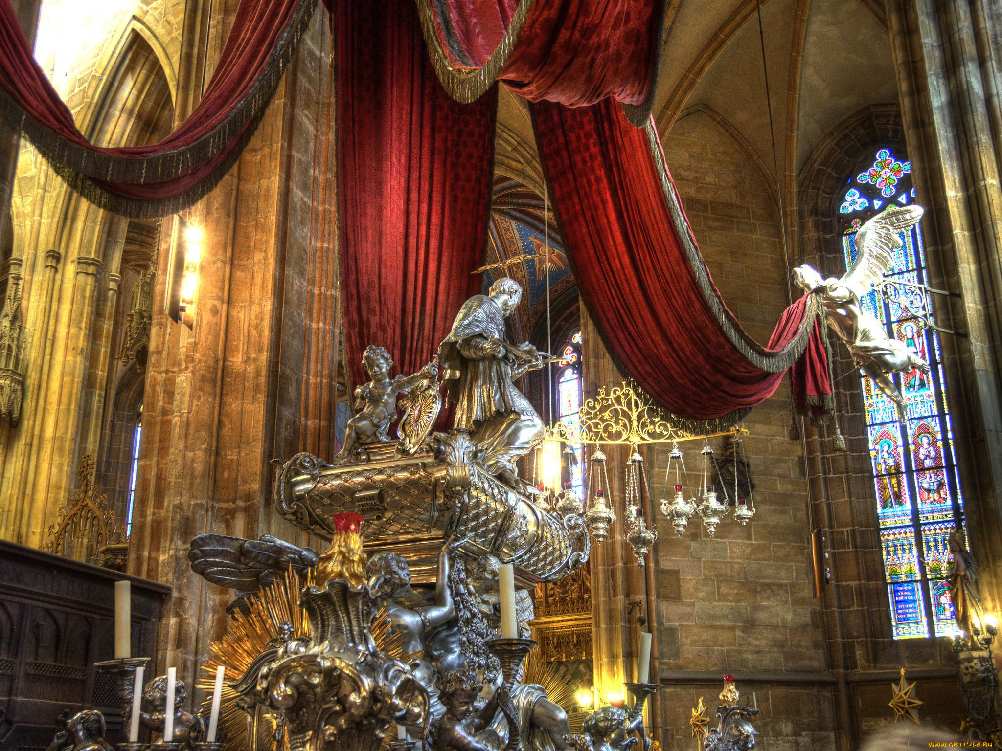 st, vitus, cathedral, interior, prague, , , , 